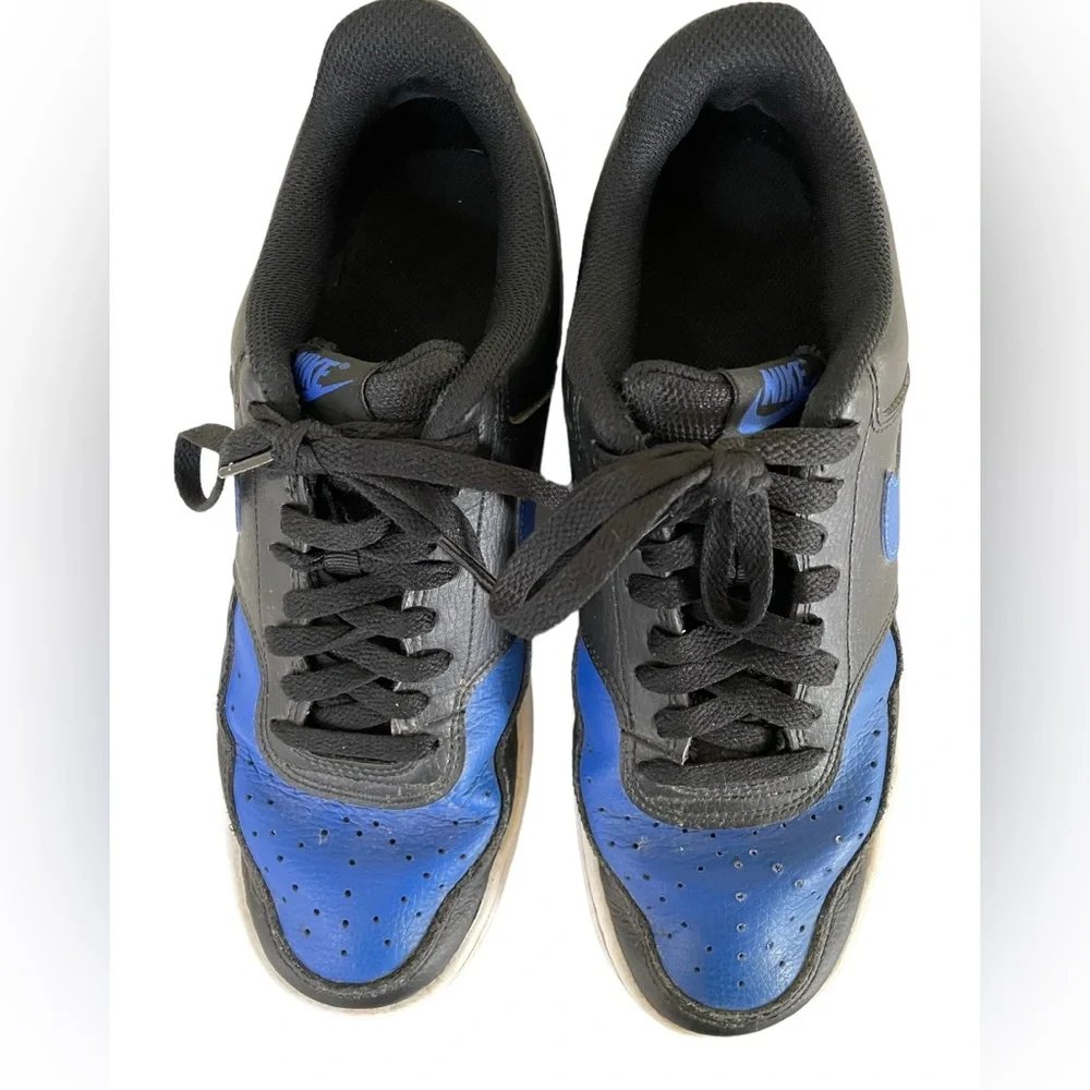 NIKE COURT VISION LOW SNEAKERS Size 8.5 Black Blue